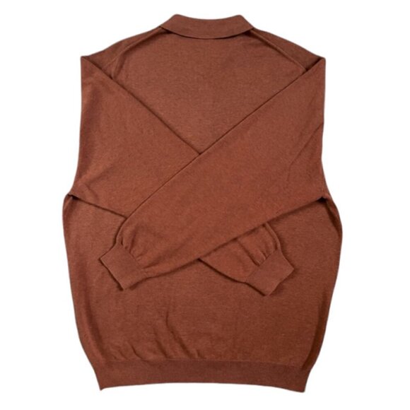 JOS A BANK Men's Signature Collection Pima Cotton Collared Polo Sweater Rust XXL - Picture 9 of 9